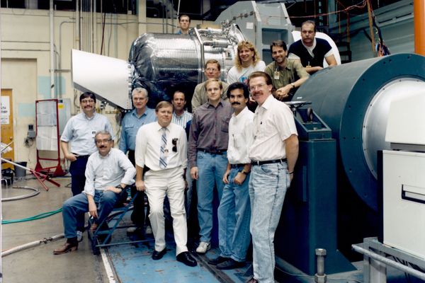Early 1980s image of an SDL team in a laboratory.