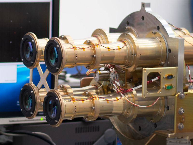 Close-up of a science instrument.