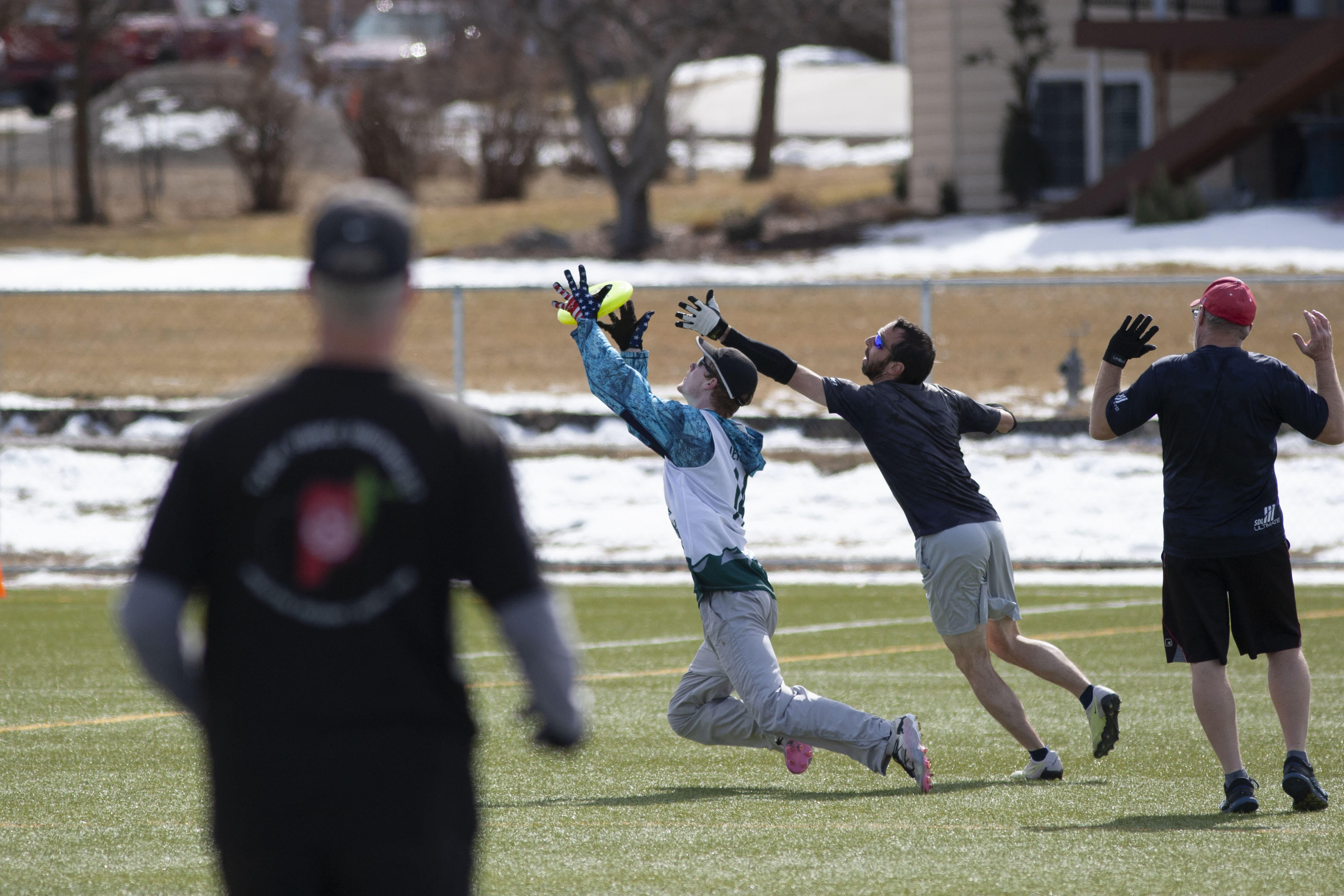 Ultimate frisbee players give it their all for the love of the game.